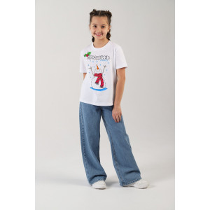 Футболка детская "Карнавал-1" кулирка (последний размер) молочный 170