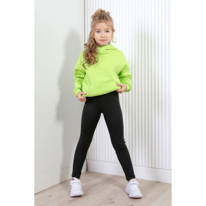 Леггинсы детские утепл-3 футер дублированный (последний размер) черный 146