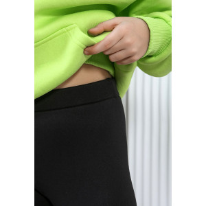 Леггинсы детские утепл-3 футер дублированный (последний размер) черный 146