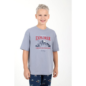 Костюм двойка детский "Тревел-1" кулирка (последний размер) серый 164