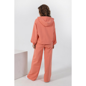 Костюм двойка женский "Дюна" футер 2-х нитка с полиэстером (последний размер) персиковый 42,46,48,50,52