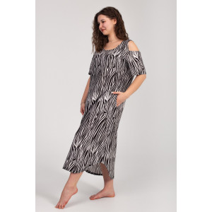 Платье женское К-381 "Влада" кулирка (р-ры: 48-58) зебра
