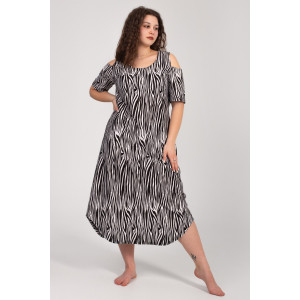 Платье женское К-381 "Влада" кулирка (р-ры: 48-58) зебра