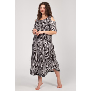 Платье женское К-381 "Влада" кулирка (р-ры: 48-58) зебра