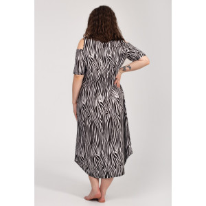 Платье женское К-381 "Влада" кулирка (р-ры: 48-58) зебра