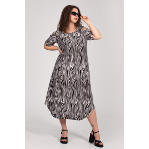 Платье женское К-381 "Влада" кулирка (р-ры: 48-58) зебра
