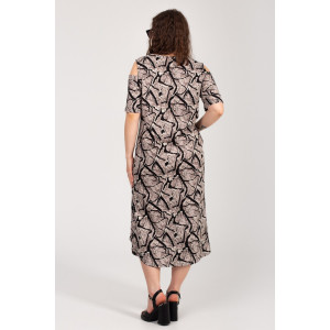 Платье женское К-381 "Влада" кулирка (р-ры: 48-58) какао