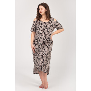 Платье женское К-381 "Влада" кулирка (р-ры: 48-58) какао