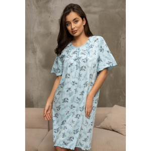 Сорочка женская 1092/27 кулирка (р-ры: 48-62) голубой-2