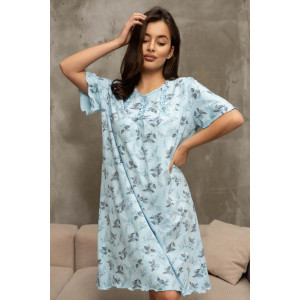 Сорочка женская 1092/27 кулирка (р-ры: 48-62) голубой-2