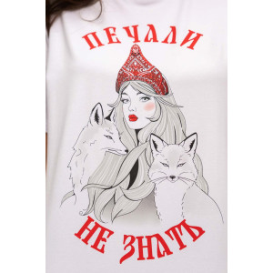 Футболка женская 2157 кулирка с лайкрой (р-ры: 46-56) белый