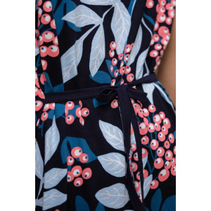 Халат женский 1472/12 кулирка (р-ры: 48-62) черный-розовый