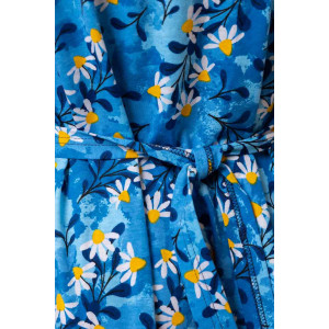 Халат женский 1781/8 кулирка (р-ры: 48-62) синий-желтый