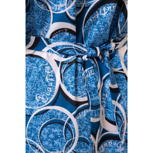 Халат женский 1781/9 кулирка (р-ры: 48-62) синий-белый