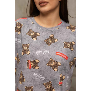 Футболка женская 1904/3 кулирка (р-ры: 50-56) серый