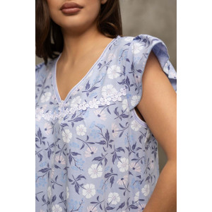 Сорочка женская 39/38 кулирка (р-ры: 48-62) голубой