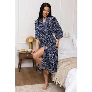 Халат женский 2153 кулирка (р-ры: 50-60) синий