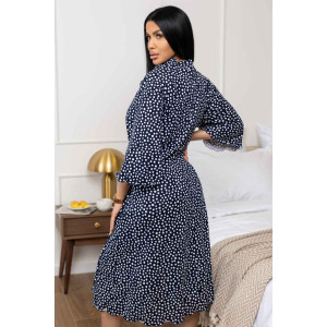 Халат женский 2153 кулирка (р-ры: 50-60) синий