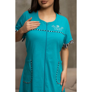 Халат женский 2119/1 кулирка (р-ры: 48-62) петроль