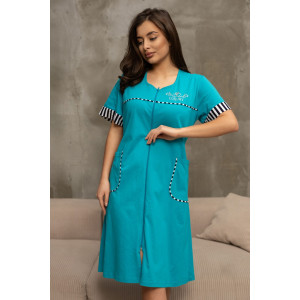 Халат женский 2119/1 кулирка (р-ры: 48-62) петроль