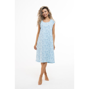 Сорочка женская 1014/22 кулирка (р-ры: 48-62) голубой-2