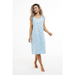 Сорочка женская 1014/22 кулирка (р-ры: 48-62) голубой-2