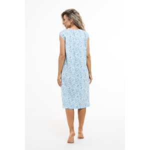 Сорочка женская 1014/22 кулирка (р-ры: 48-62) голубой-2