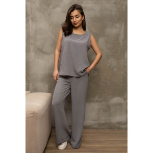 Костюм двойка женский 2158/1 жатка кантри (р-ры: 48-58) серый