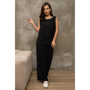 Костюм двойка женский 2158 жатка кантри (р-ры: 48-58) черный