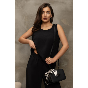 Костюм двойка женский 2158 жатка кантри (р-ры: 48-58) черный