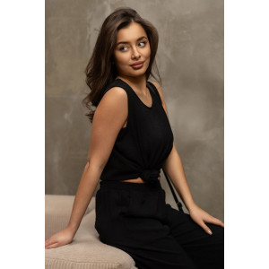 Костюм двойка женский 2158 жатка кантри (р-ры: 48-58) черный