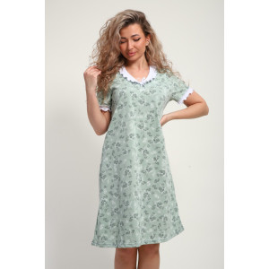 Сорочка женская "Зефирка" М431 кулирка (р-ры: 46-60) светлый хаки