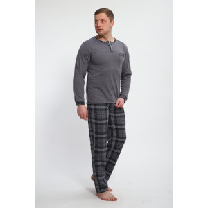 Пижама мужская КД28 кулирка (р-ры: 46-60) серый