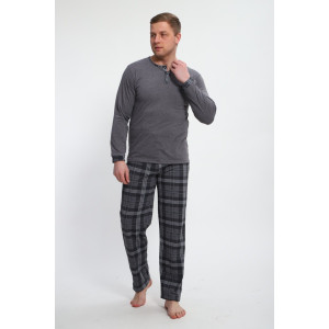 Пижама мужская КД28 кулирка (р-ры: 46-60) серый