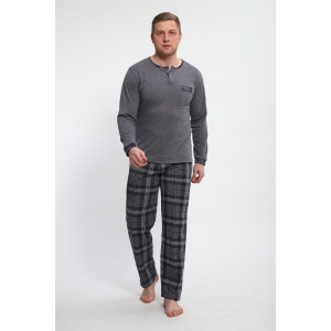 Пижама мужская КД28 кулирка (р-ры: 46-60) серый