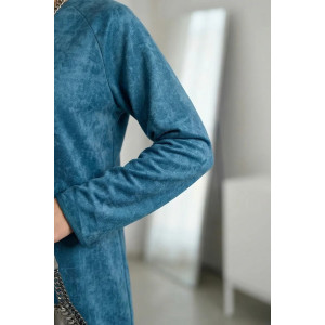 Платье женское "Кэт" футер 2-х нитка (р-ры: 44-54) петроль