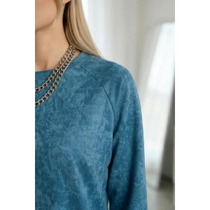 Платье женское "Кэт" футер 2-х нитка (р-ры: 44-54) петроль