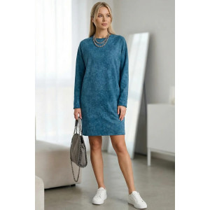 Платье женское "Кэт" футер 2-х нитка (р-ры: 44-54) петроль