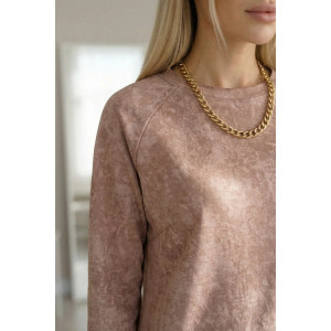 Платье женское "Кэт" футер 2-х нитка (р-ры: 44-54) какао