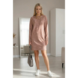 Платье женское "Кэт" футер 2-х нитка (р-ры: 44-54) какао