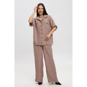 Костюм двойка женский К3183.1 искусственный лен (р-ры: 48-62)