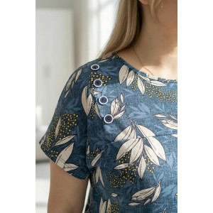 Туника женская "Грета" кулирка (р-ры: 50-60) джинс Туника женская "Грета" кулирка (р-ры: 50-60) джинс