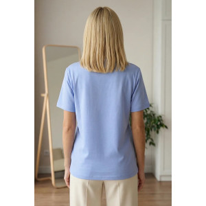 Футболка женская "Элиза" кулирка с лайкрой (р-ры: 44-70) фиалковый
