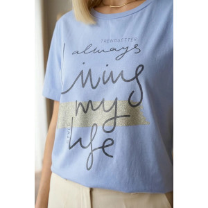 Футболка женская "Элиза" кулирка с лайкрой (р-ры: 44-70) фиалковый