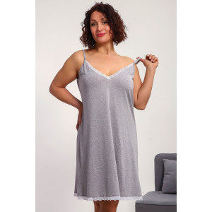 Сорочка женская №88142 кулирка (р-ры: 42-50) серый меланж