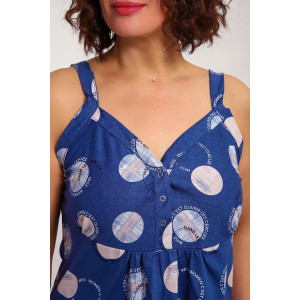 Сорочка женская №88136 кулирка (р-ры: 50-60) индиго