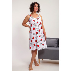 Сорочка женская №88136 кулирка (р-ры: 50-60) белый