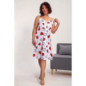 Сорочка женская №88136 кулирка (р-ры: 50-60) белый