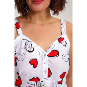 Сорочка женская №88136 кулирка (р-ры: 50-60) белый