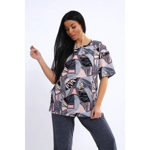 Костюм двойка женский КЖ-007 кулирка (р-ры: 56-74) индиго